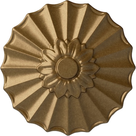 Ekena Millwork Shakuras Ceiling Medallion (Fits Canopies up to 1 3/8"), Hand-Painted Pale Gold, 9"OD x 1 3/8"P CM09SHPAS